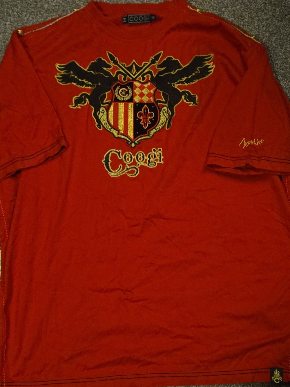 COOGI Red Short-Sleeve Crest Graphic Tee